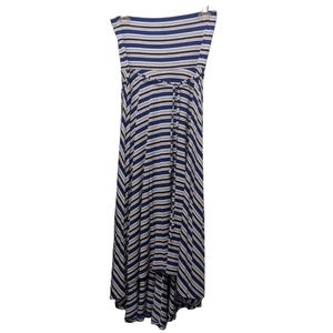 🆕 Motherhood Maternity Striped Strapless Dress S
